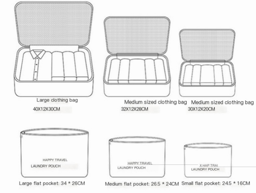 Cubes de rangement pour valise